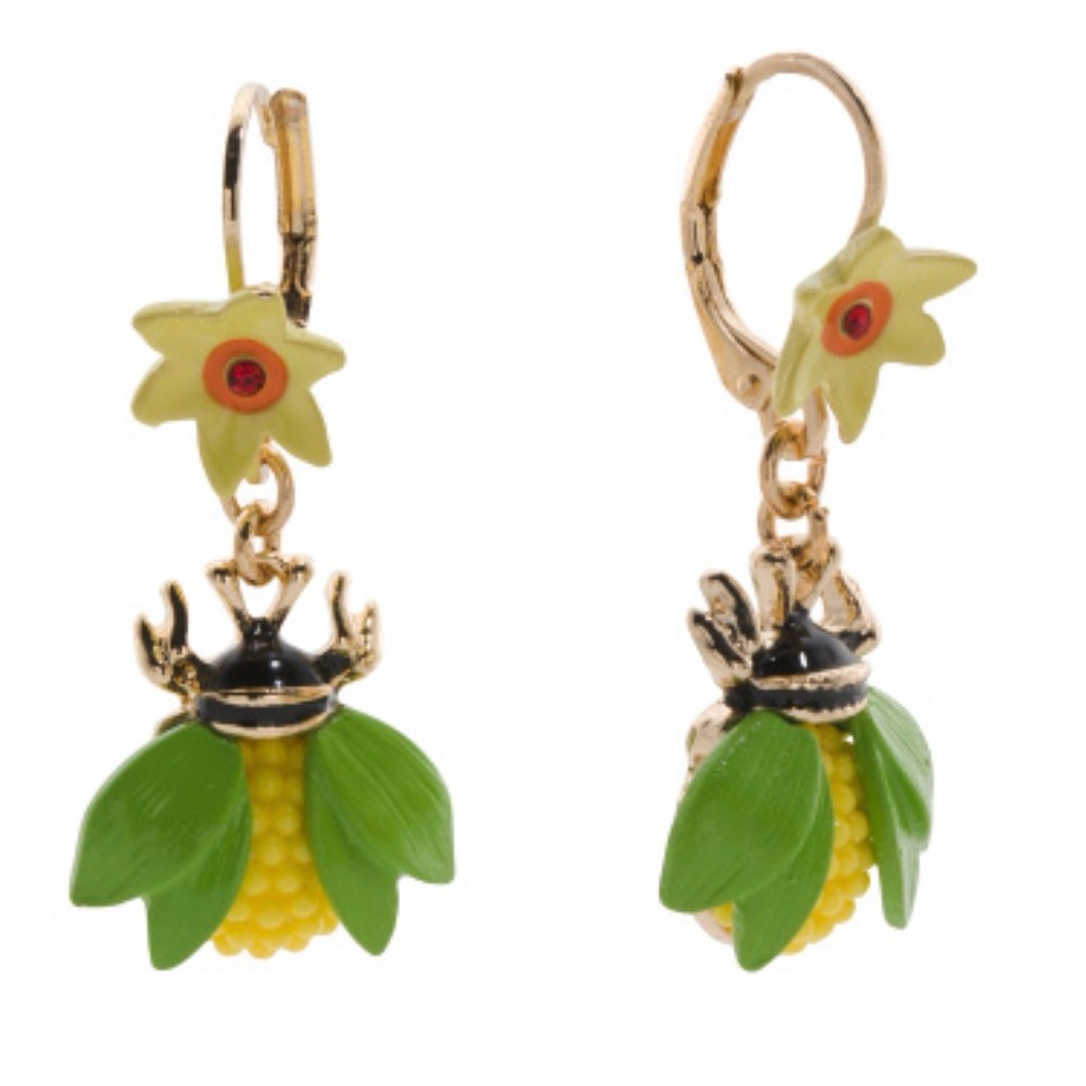 🐝Betsey Johnson Colorful Bee Dangle Earrings